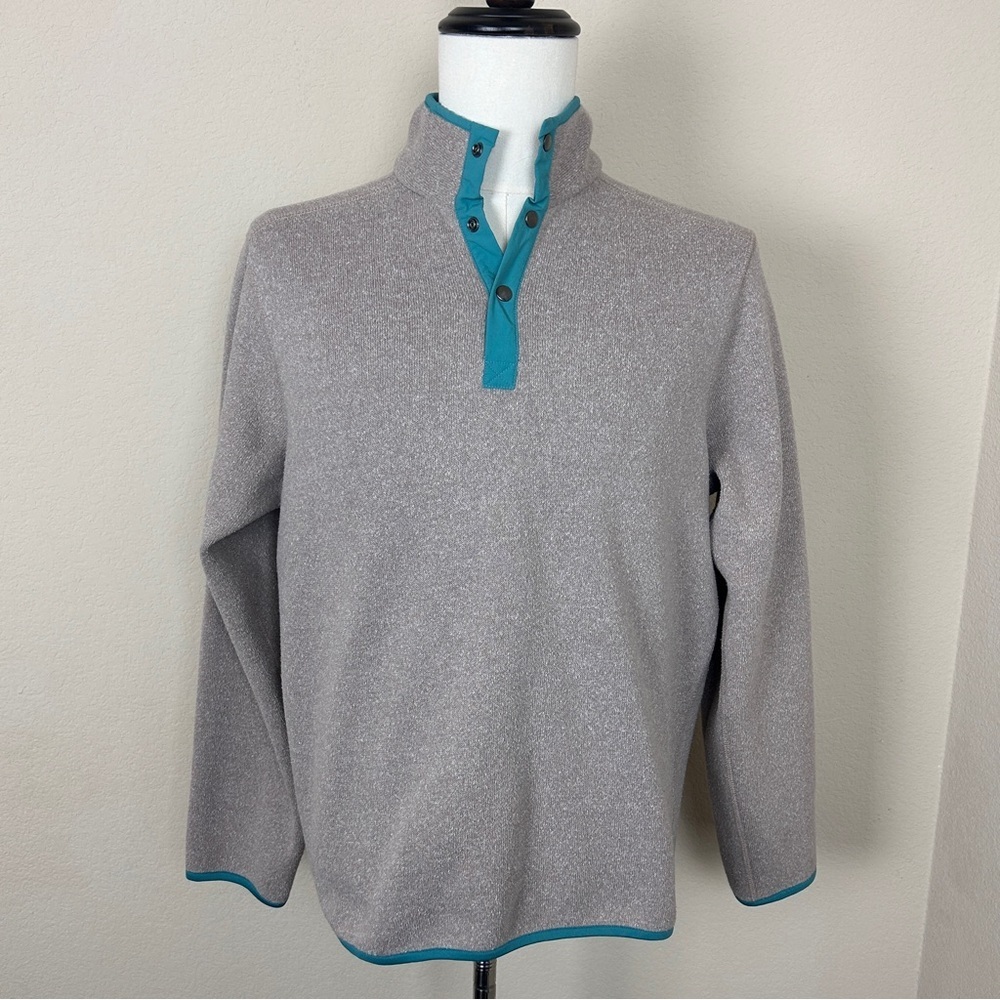 Bonobos Mens Heather Oat Sweater Fleece 1/4 Snap in a size medium.